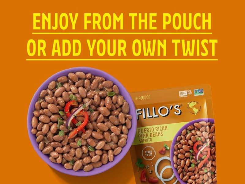 Fillo's Ready to Eat Variety Pack | Black Beans, Lentils, Pinto Beans, Mayocoba Beans | Gluten-Free, Preservative-Free, Microwavable Meals, Non-GMO, Vegan, Plant Protein, 10 oz Pk of 6 - Image 4