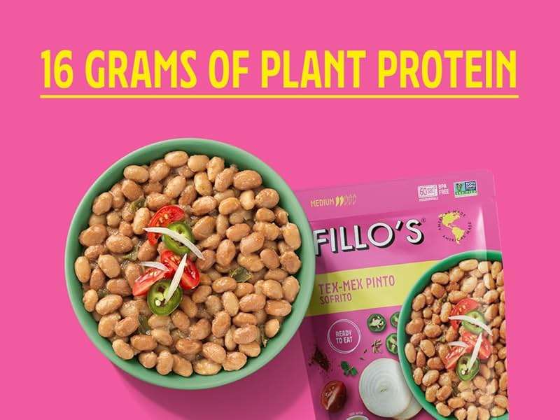 Fillo's Ready to Eat Variety Pack | Black Beans, Lentils, Pinto Beans, Mayocoba Beans | Gluten-Free, Preservative-Free, Microwavable Meals, Non-GMO, Vegan, Plant Protein, 10 oz Pk of 6 - Image 5