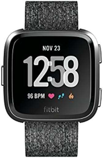 Fitbit Versa Special Edition Smart Watch, Charcoal Woven, One Size (S & L Bands Included) - Image 2