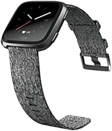 Fitbit Versa Special Edition Smart Watch, Charcoal Woven, One Size (S & L Bands Included) - Image 3