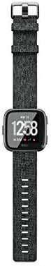 Fitbit Versa Special Edition Smart Watch, Charcoal Woven, One Size (S & L Bands Included) - Image 4