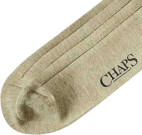 Chaps Men's Soft Touch True Rib Dress Crew Socks - 3 Pair Pack - Modal Blend and Embroidered Detail - Image 2