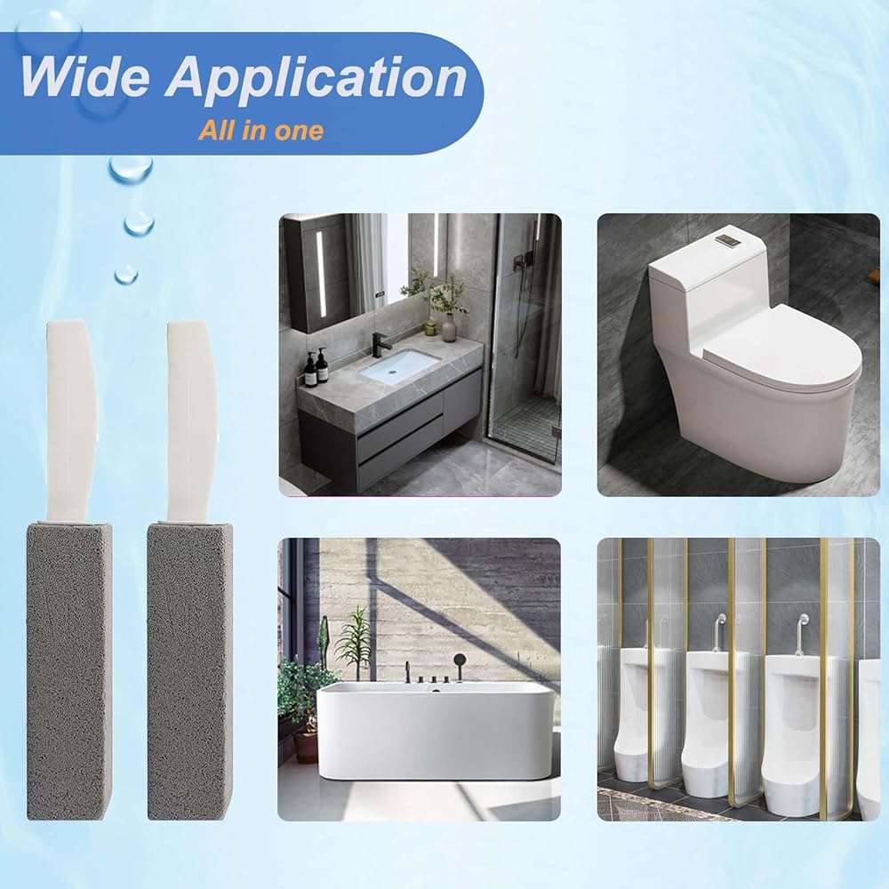 Tuodeal Pumice Stone for Toilet Bowl Cleaning with Handle Pumice Toilet Stone 4 Pack - Image 6