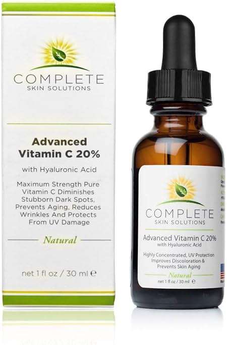 Complete Skin Solutions Advanced Vitamin C 20% Serum With Hyaluronic Acid | 1oz - Image 1