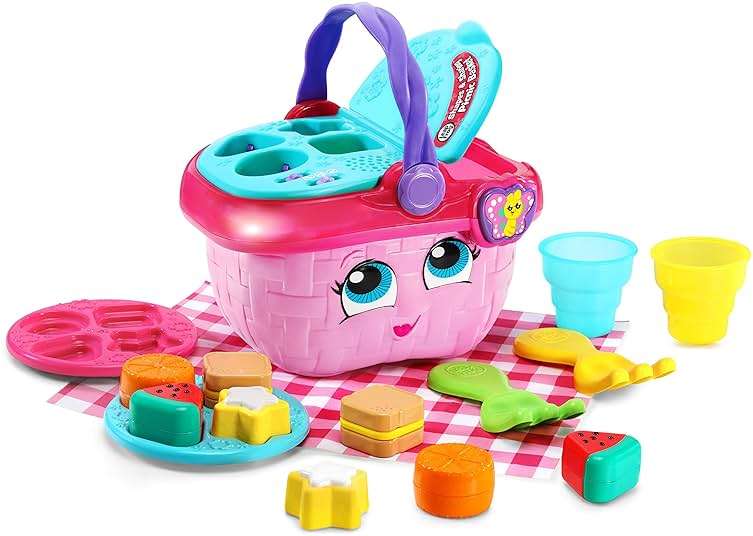 LeapFrog Shapes and Sharing Picnic Basket, Pink - Image 1