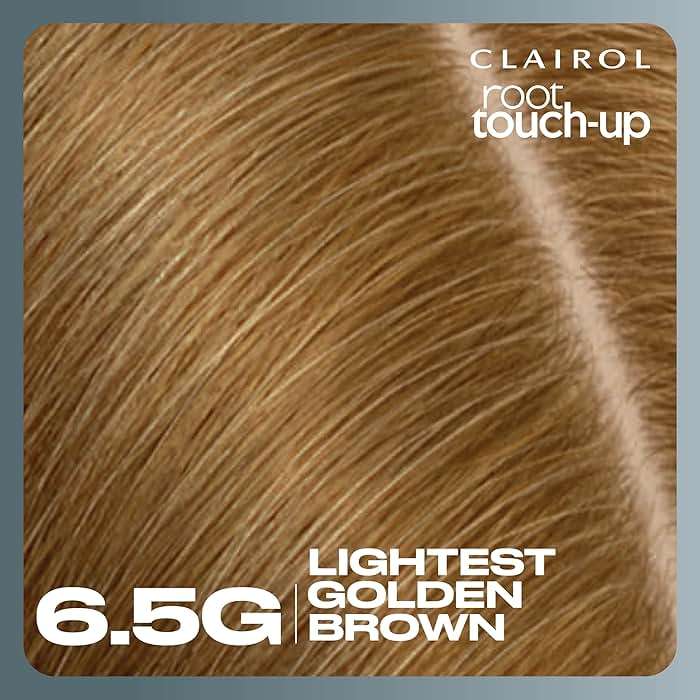 Clairol Root Touch-Up by Nice'n Easy Permanent Hair Dye, 6.5G Lightest Golden Brown Hair Color | 100% Gray Coverage | Easy Brush Application | Matches Professional Salon Shades | Pack of 1 - Image 10