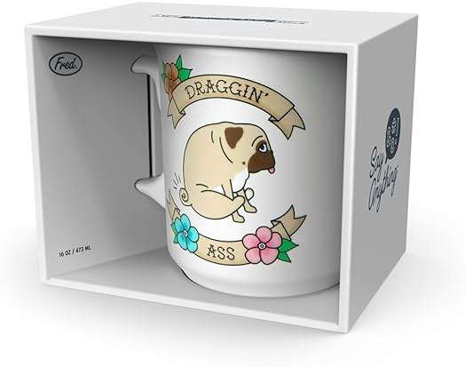 Genuine Fred SAY ANYTHING MUG, DRAGGIN, 16 Ounce Ceramic Mug, White, Dishwasher Safe - Image 3
