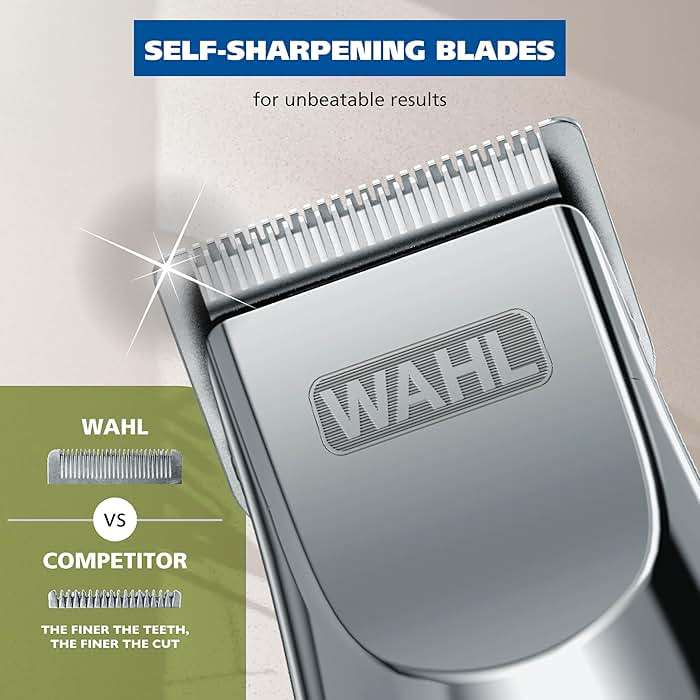 Wahl Groomsman Rechargeable Beard Trimmer kit for Mustaches, Nose Hair, and Light Detailing and Grooming with Bonus Wet/Dry Battery Nose Trimmer – Model 5622v - Image 3