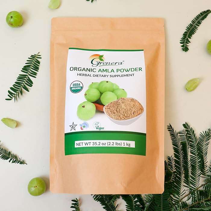 Grenera Organic Amla Powder | USDA Organic Indian Gooseberry Fruit | Non-GMO, Vegan, Kosher & Gluten Free | Amalaki Powder for Smoothies, Juices, Yogurt, Recipes and DIY Hair Care | 2.2 lbs (1 kg) - Image 5
