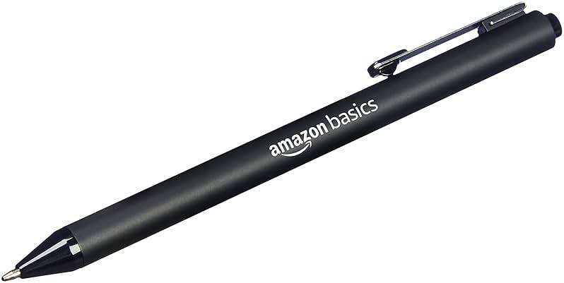 Amazon Basics Retractable Ballpoint Pens with Comfortable Grip for Smooth Writing, Black, Note-Taking, Office and School Supplies, 12-Pack - Image 3