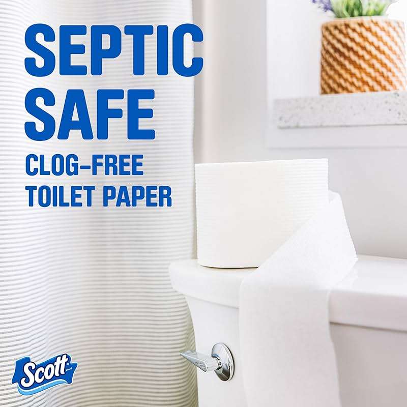 Scott ComfortPlus Toilet Paper, 12 Double Rolls, 231 Sheets per Roll, Septic-Safe, 1-Ply Toilet Tissue - Image 6