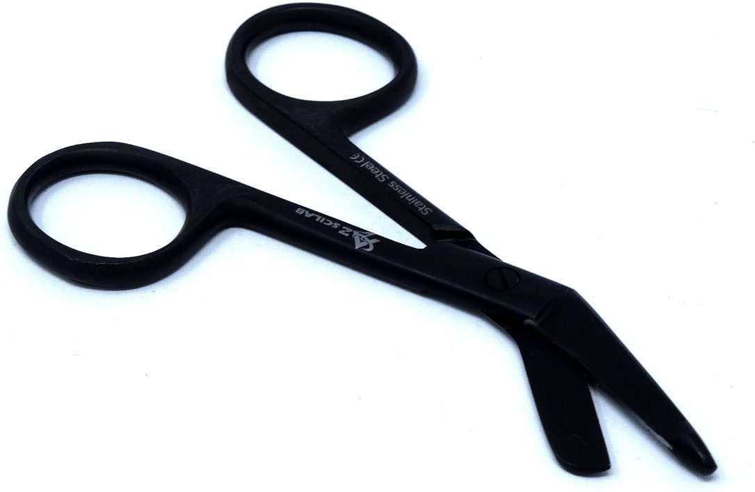 Premium Quality Nurse Doctor Medical Lister Bandage Trauma Shears Scissors HEAVY DUTY (A2ZSCILAB) (FULL BLACK 3.5") - Image 1