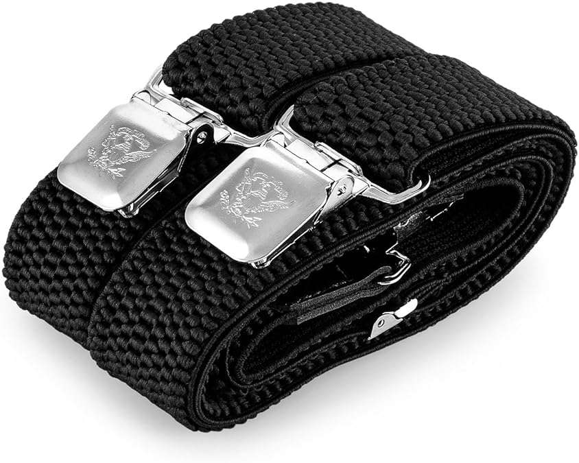 Decalen Mens Suspenders Very Strong Clips Heavy Duty Braces Big and Tall X Style - Image 3