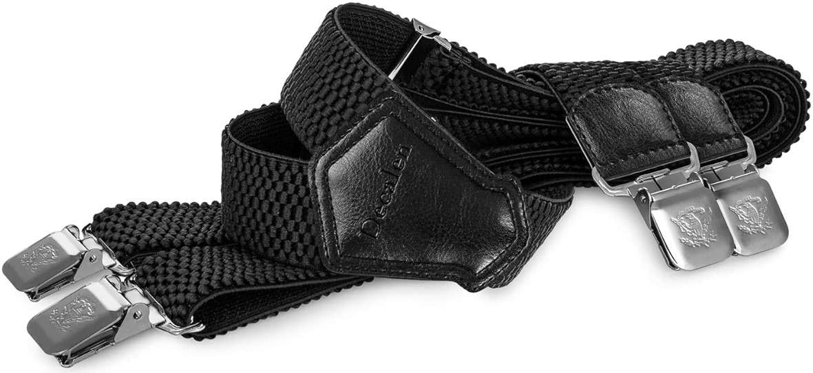 Decalen Mens Suspenders Very Strong Clips Heavy Duty Braces Big and Tall X Style - Image 4