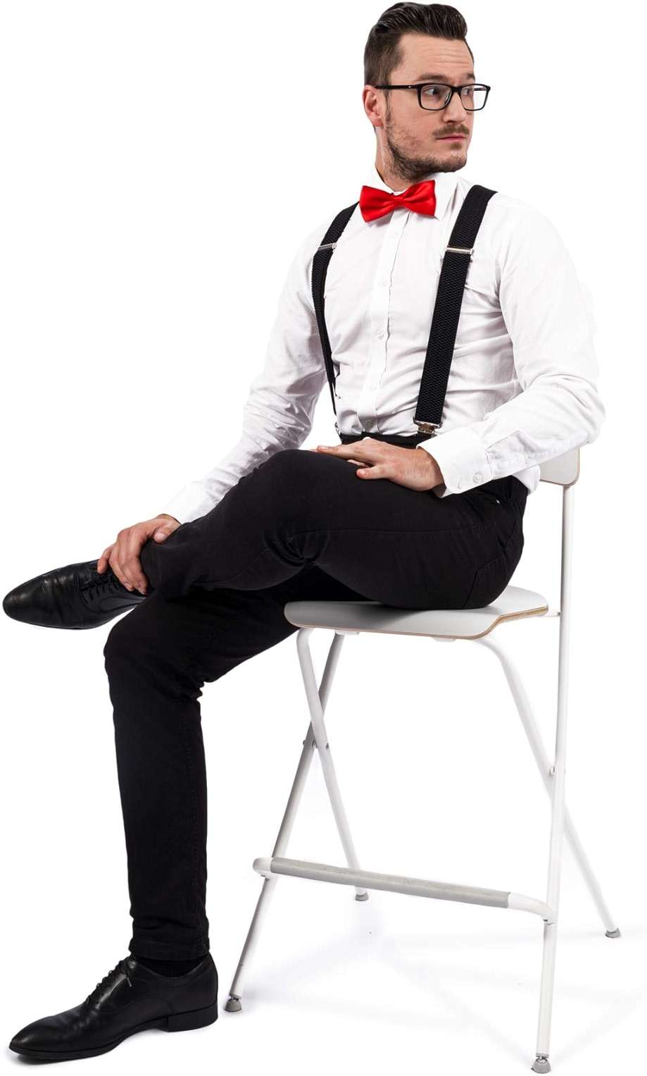 Decalen Mens Suspenders Very Strong Clips Heavy Duty Braces Big and Tall X Style - Image 7