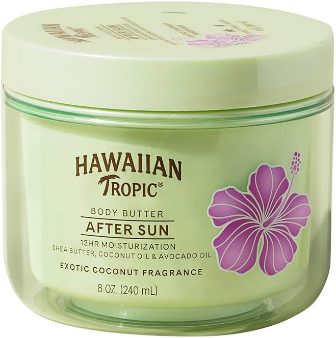 Hawaiian Tropic After Sun Body Butter with Coconut Oil, 8 oz, After Sun Lotion, After Sun Moisturizer, Coconut Body Butter, After Sun Care, After Sun Skin Care, 8 oz - Product Image