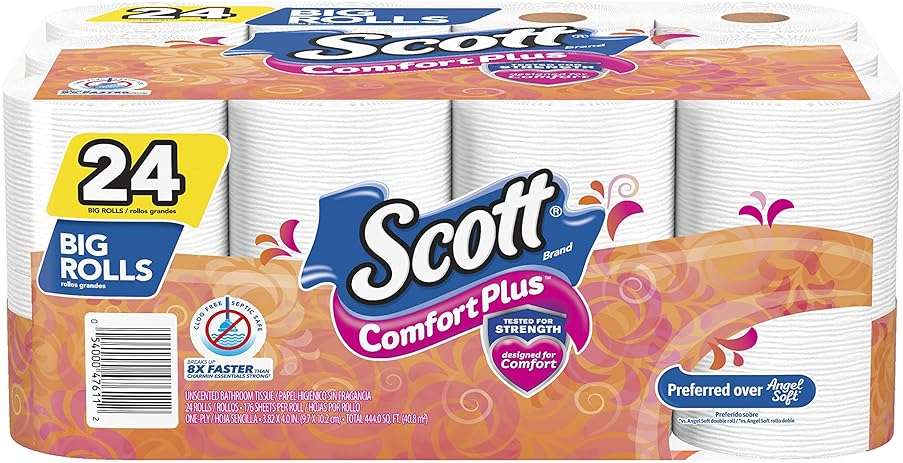 Scott Extra Softa Double Roll Bath Tissue, Toilet Paper, 24 Count (Pack of 1) - Image 1