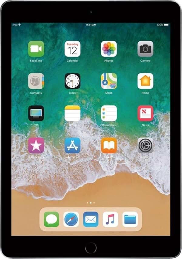 Apple iPad (5thGEneration) Wi-Fi, 128GB - Space Gray (Renewed) - Product Image