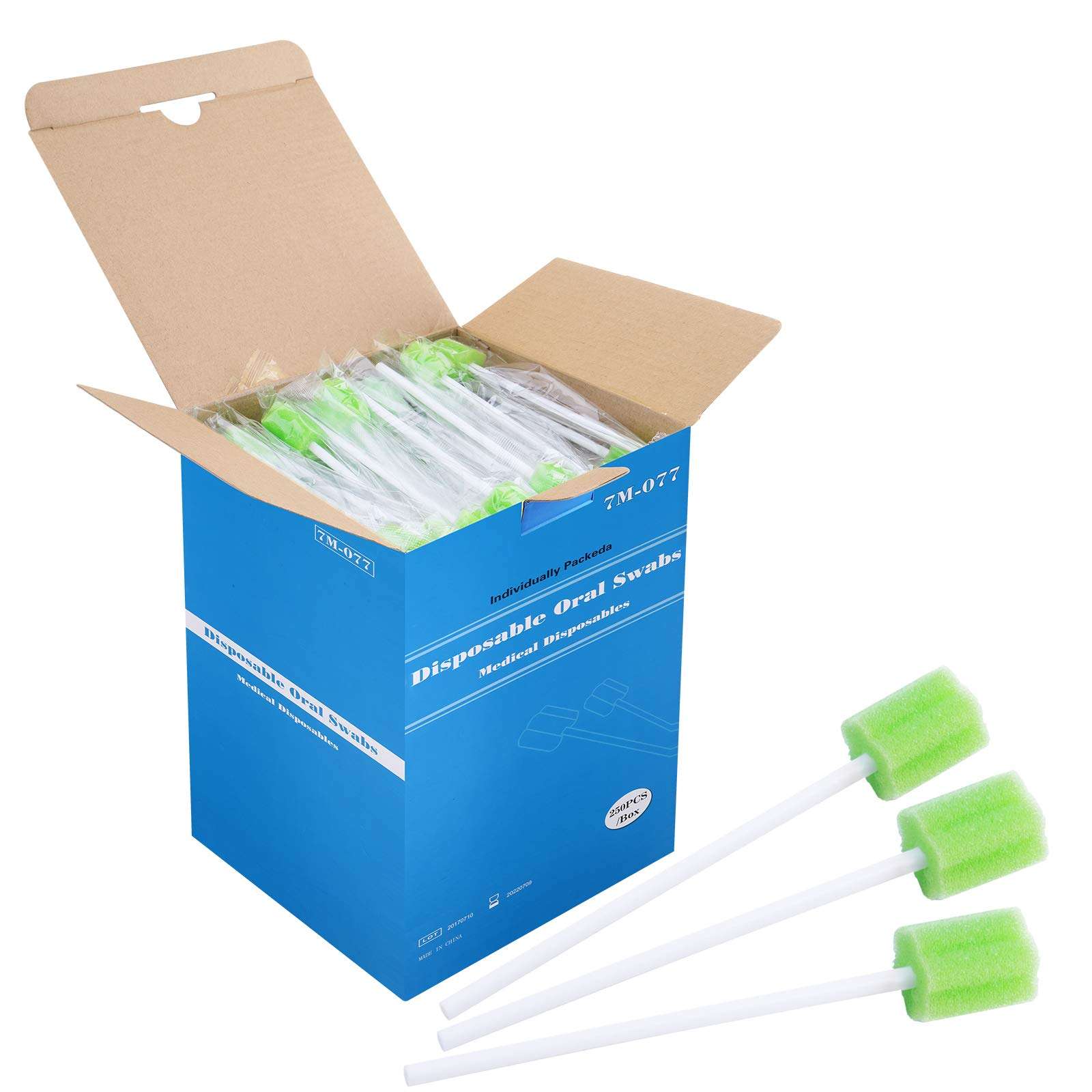 250PCS Disposable Oral Swabs,Sterile Dental Sponge for Mouth & Gum Cleaning - Image 1