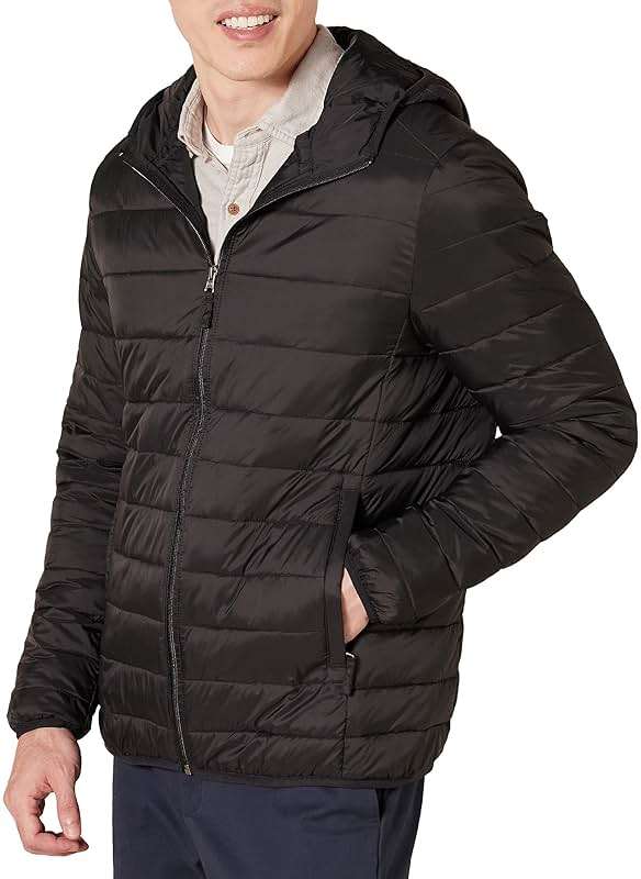 Amazon Essentials Men's Lightweight Water-Resistant Packable Hooded Puffer Jacket - Image 1