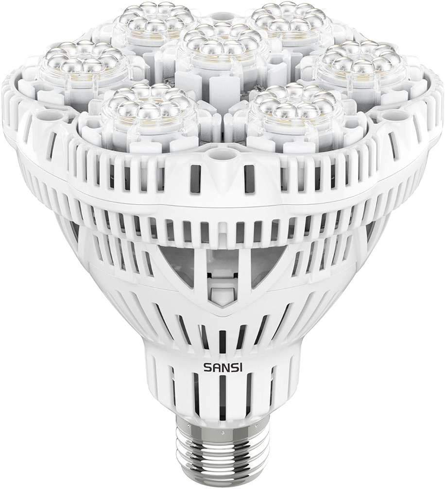 SANSI Grow Lights for Indoor Plants, Full Spectrum 36W Grow Light Bulbs (400 Watt Equiv) with Optical Lens for High PPFD, PPF 65.6 umol/s LED Energy Saving Plant Light for Indoor Growing Seed Starting - Image 1