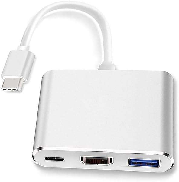 USB-C to HDMI Adapter (Supports 4K / 30Hz) - Type- C 3 in 1 Converter Cable for 2017/2018 MacBook Pro, MacBook, Mac Pro, iMac, Chromebook, & More USB 3.0 Type-C Devices - Image 1
