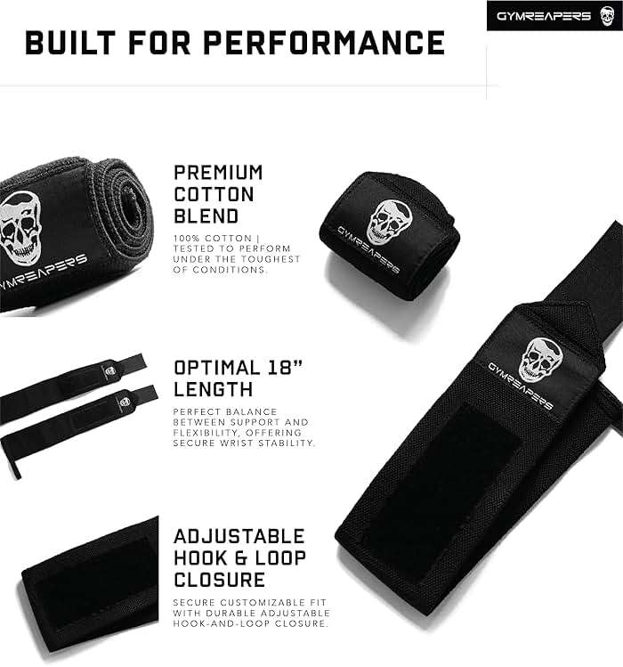 Gymreapers Weightlifting Wrist Wraps (IPF Approved) Professional Quality Wrist Support with Heavy Duty Thumb Loop - Best Wrap for Powerlifting Competition, Strength Training, Bodybuilding - Image 5