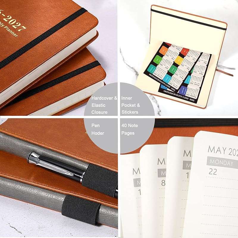 2026-2027 Planner - Planner 2026-2027 Weekly and Monthly with Stickers, JUL. 2026 - JUN. 2027, 5.75" X 8.25", Academic Calendar Planning with Premium Paper, Pen Holder, Inner Pocket and 44 Notes Pages - Image 6