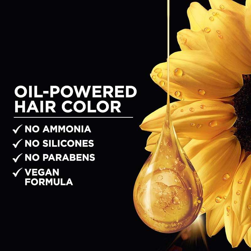 Garnier Olia Hair Color, Ammonia-Free Permanent Hair Dye, Oil-Powered Formula for 100% Gray Coverage and 3x Shinier Hair, Vegan & Cruelty Free, 5.0 Medium Brown, 2 Count - Image 4