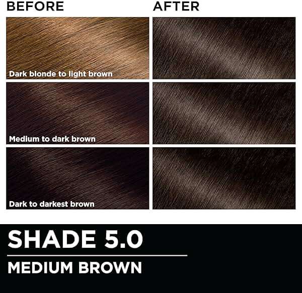 Garnier Olia Hair Color, Ammonia-Free Permanent Hair Dye, Oil-Powered Formula for 100% Gray Coverage and 3x Shinier Hair, Vegan & Cruelty Free, 5.0 Medium Brown, 2 Count - Image 5