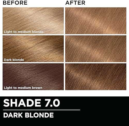Garnier Olia Hair Color, Ammonia-Free Permanent Hair Dye, Oil-Powered Formula for 100% Gray Coverage and 3x Shinier Hair, Vegan & Cruelty Free, 7.0 Dark Blonde, 2 Count - Image 5