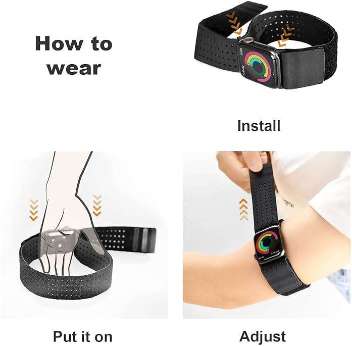 Tefeca Black Mesh Lycra Breathable Sport Loop Armband/Ankle Band Compatible with Apple Watch Ultra/Ultra2 49mm, Series 10 46mm, Series 9/8/7 45mm,SE2/SE/6/5/4 44mm - Image 7
