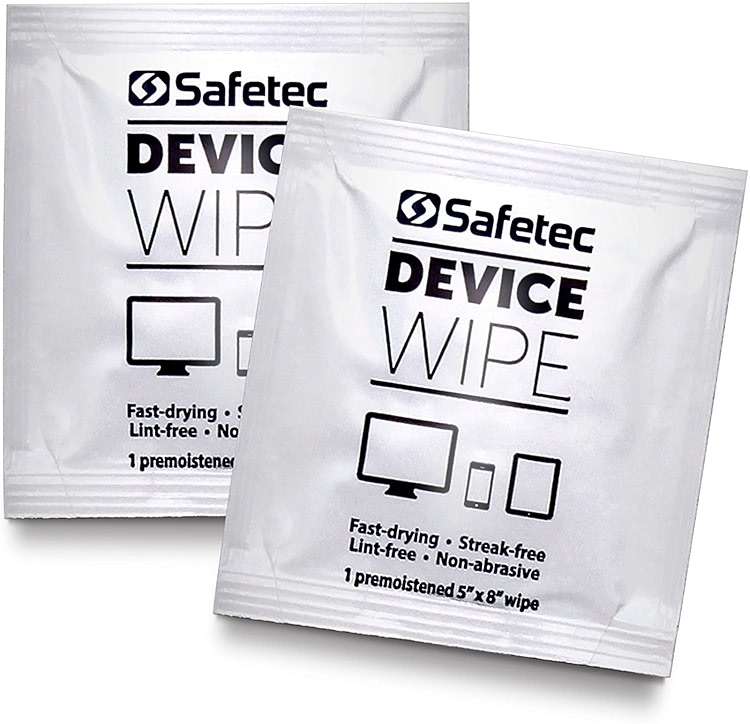 Safetec Device Wipe 100 ct. Box (10 Boxes/case) - Wipes for Cell Phones, Tablets, Computer Screens and Electronic Devices - Image 2