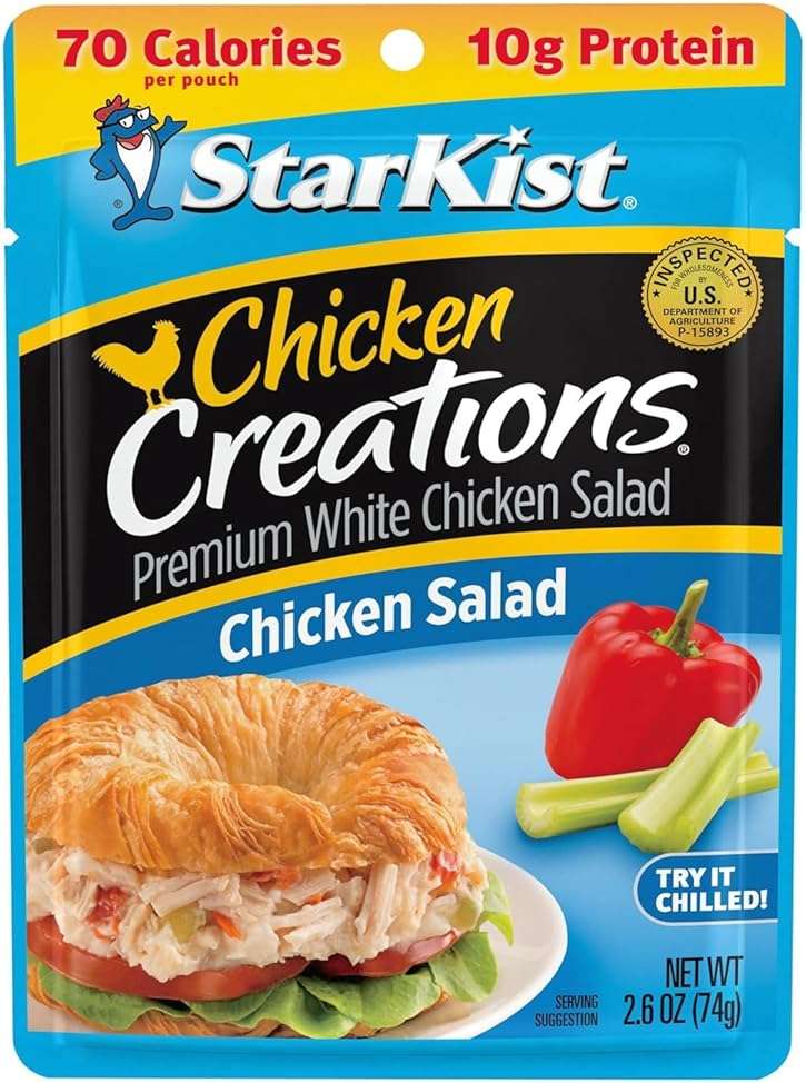 StarKist Chicken Creations Chicken Salad Pouch (2.6 oz - 12 Pack) Fully Cooked White Meat, 10g Protein Per Serving, Gluten Free, Soy Free, No Draining, Ready to Eat for Salad and Sandwiches - Image 3