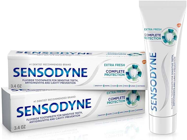 Sensodyne Complete Protection Sensitive Toothpaste For Gingivitis, Sensitive Teeth Treatment, Extra Fresh - 3.4 Ounces (Pack of 2) - Image 1