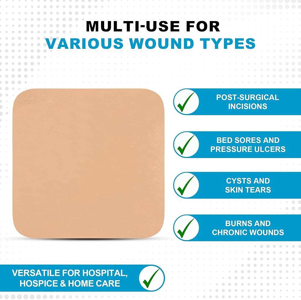 MedVance TM Foam – Waterproof Non-Adhesive Hydrophilic Foam Dressing 6"X6" Box of 5 dressings - Image 5