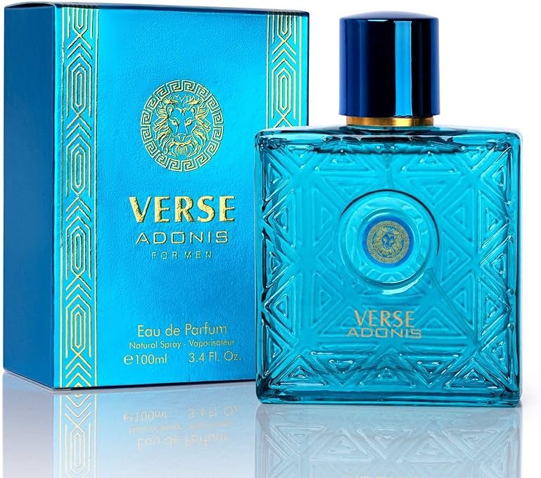 NovoGlow Verse Adonis Eau De Parfum for Men 3.4 Fl. Oz. 100ml Men's Perfume Refreshing Combination of Woody Floral & Fruity Scents - Masculine Scent Lasts All Day A Gift for Any Occasion - Product Image
