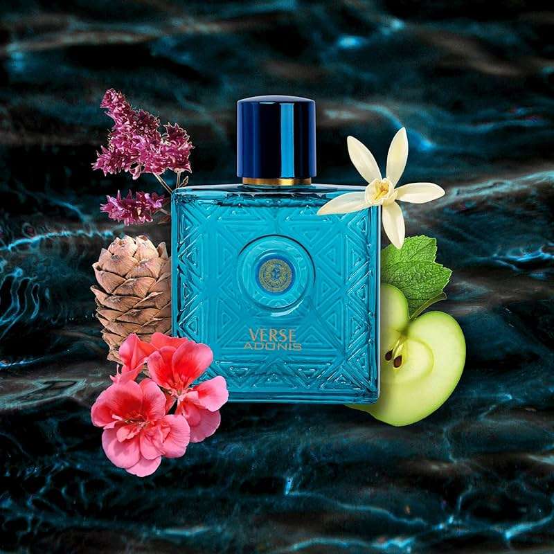 NovoGlow Verse Adonis Eau De Parfum for Men 3.4 Fl. Oz. 100ml Men's Perfume Refreshing Combination of Woody Floral & Fruity Scents - Masculine Scent Lasts All Day A Gift for Any Occasion - Image 2