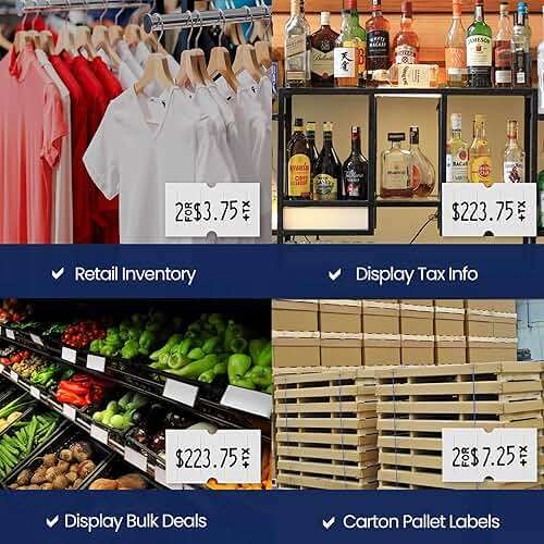 Perco 1 Line White Labels - 8,000 Blank Price and Date Gun Labels for Perco Lite, X, Plus and Pro 1 Line Price and Date Guns- 8 Rolls, 1 Sleeve - Made in USA - Image 6
