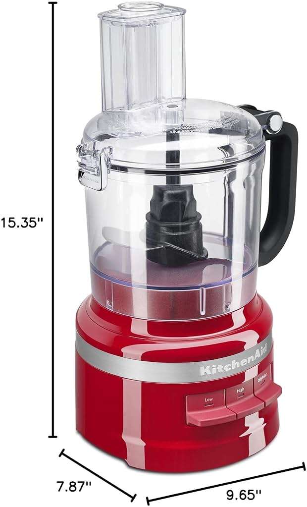 KitchenAid KFP0718ER 7-Cup Food Processor Chop, Puree, Shred and Slice - Empire Red - Image 3