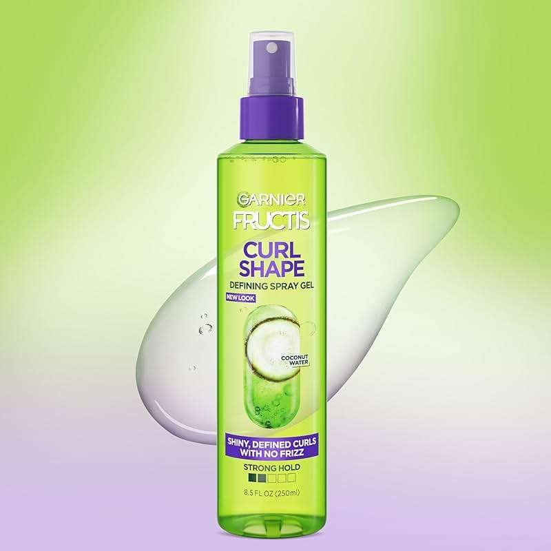 Garnier Fructis Style Curl Shape Defining Spray Hair Gel, Strong Hold Frizz Control for Curly, Wavy, and Coily Hair, Nourishing Formula, 8.5 fl oz, 3 Count (Packaging May Vary) - Image 3