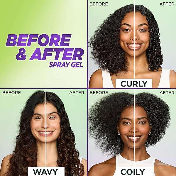 Garnier Fructis Style Curl Shape Defining Spray Hair Gel, Strong Hold Frizz Control for Curly, Wavy, and Coily Hair, Nourishing Formula, 8.5 fl oz, 3 Count (Packaging May Vary) - Image 4