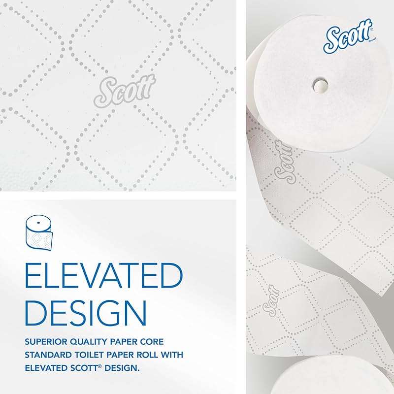 Scott Professional Pro Small Core High-Capacity Standard Roll Toilet Paper, Bulk (47305), 2-Ply, Elevated Design, White (36 Rolls of 1,100 Sheets, 39,600 Sheet Total) - Image 7