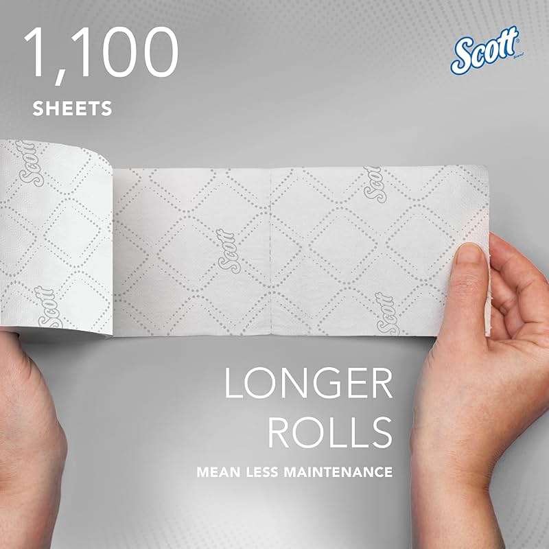 Scott Professional Pro Small Core High-Capacity Standard Roll Toilet Paper, Bulk (47305), 2-Ply, Elevated Design, White (36 Rolls of 1,100 Sheets, 39,600 Sheet Total) - Image 8