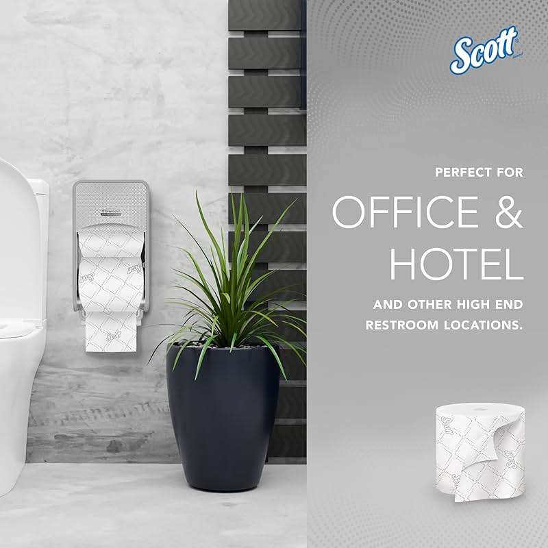 Scott Professional Pro Small Core High-Capacity Standard Roll Toilet Paper, Bulk (47305), 2-Ply, Elevated Design, White (36 Rolls of 1,100 Sheets, 39,600 Sheet Total) - Image 10