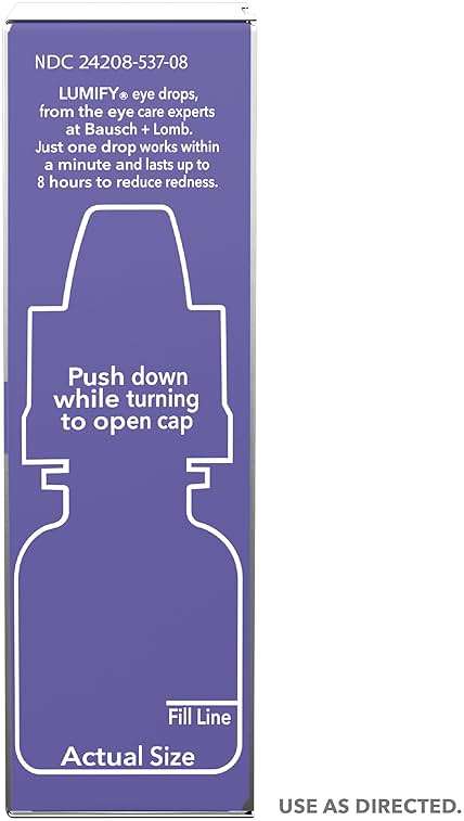 LUMIFY Eye Drops for Red Eyes, Redness Reliever for Brighter Looking Eyes, Works in 1 Minute & Lasts Up to 8 Hours, Eye Drops, 0.08 Fl Oz (2.5 mL) - Image 10