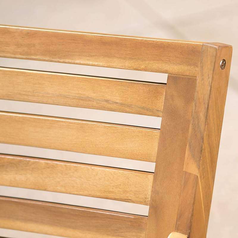 Christopher Knight Home Hermosa Outdoor Acacia Wood Arm Chairs, 2-Pcs Set, Teak Finish / Cream - Image 7
