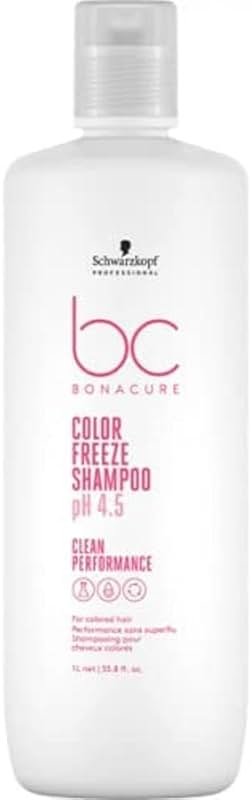 Schwarzkopf Professional Bonacure PH 4.5 Color Freeze Rich Shampoo Micellar, Oatmeal/Black, Unscented, 33.8 Fl Oz - Product Image
