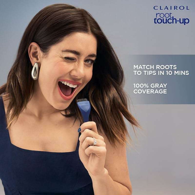 Clairol Root Touch-Up by Nice'n Easy Permanent Hair Dye, 4R Dark Auburn/Reddish Brown Hair Color | 100% Gray Coverage | Easy Brush Application | Matches Professional Salon Shades | Pack of 1 - Image 3
