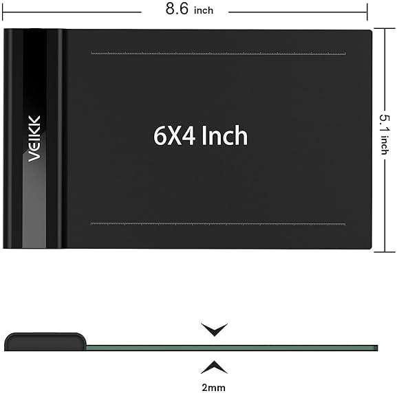 Graphics Drawing Tablet VEIKK S640 6x4 Inch Portable OSU Tablet with 8192 Levels Battery-free Stylus Pen for Digital Art&Animation,compatible with PC/Mac/Linux/Windows | with 8192 Levels Battery-free Stylus Pen, For Drawing,Online class/E-learning/Signature Pad - Image 8
